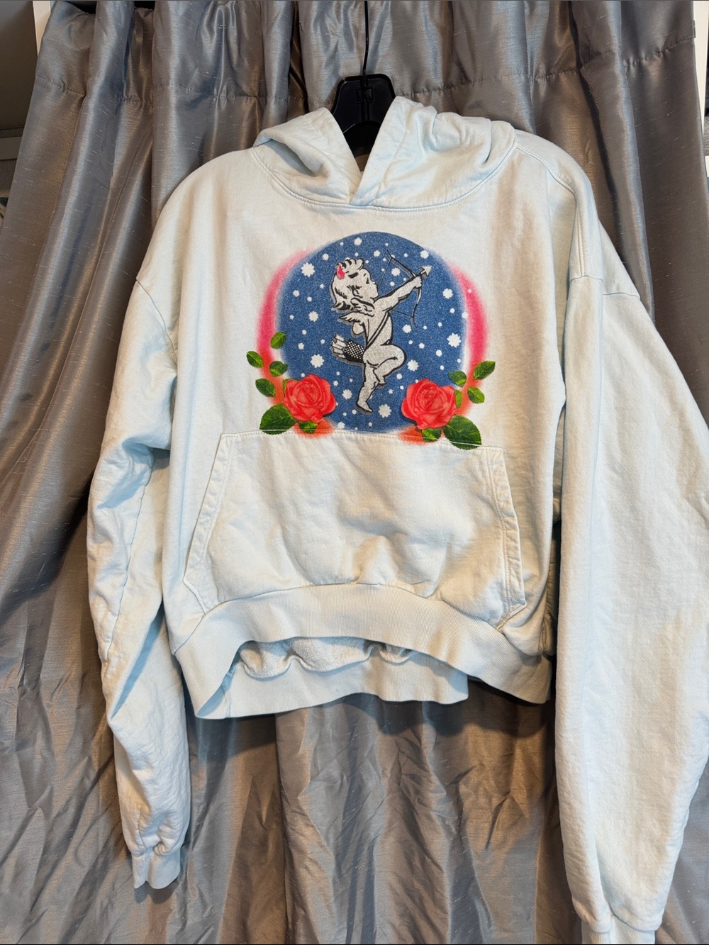 Boys Lie Light Blue Hooded Sweateshirt One Size fits all